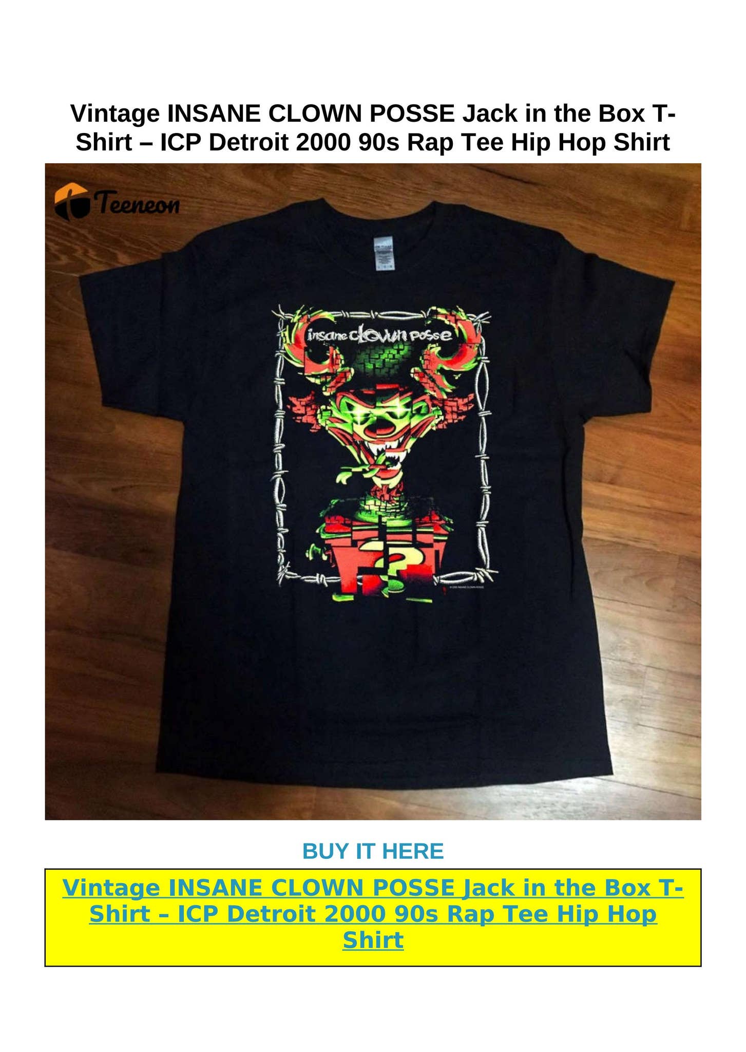 Vintage INSANE CLOWN POSSE Jack in the Box T-Shirt – ICP
