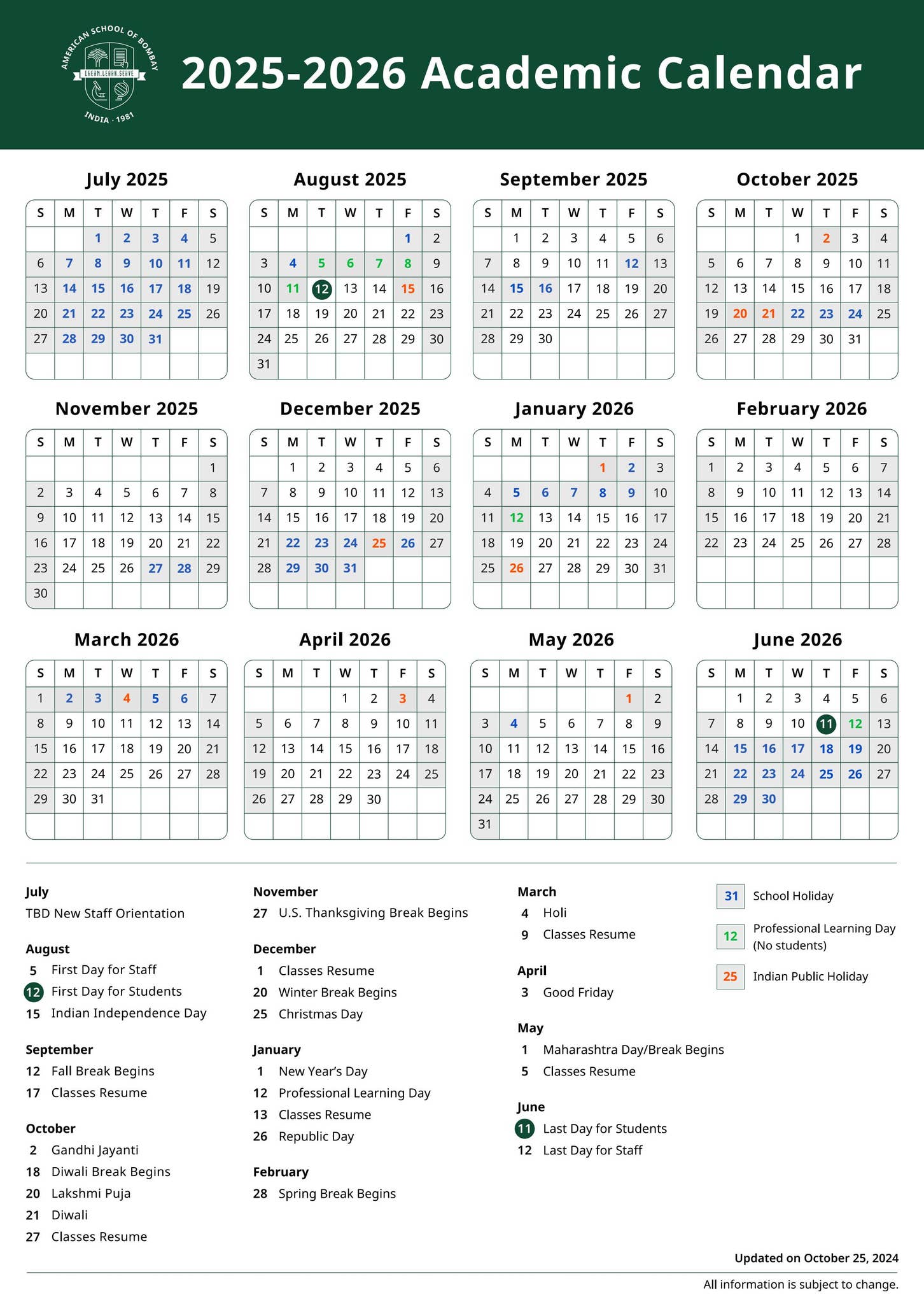 ASB Term Calendar 20252026 by Issuu