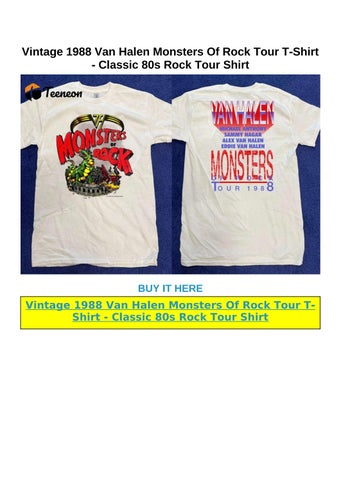 Vintage 1988 Van Halen Monsters Of Rock Tour T-Shirt