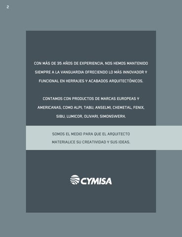 CYMISA-Productos Arquitectónicos 第 2 页