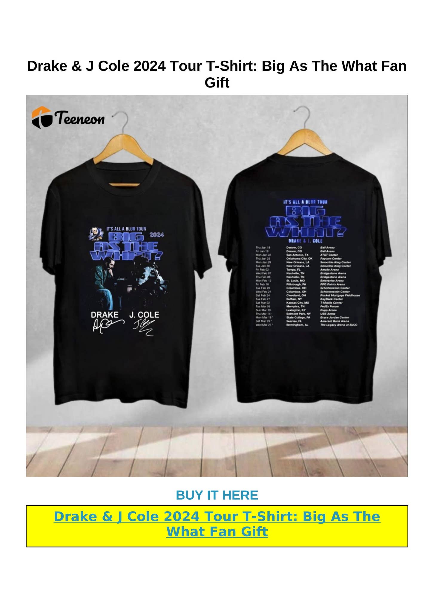 ✈ DRAKE & J. COLE BLUR TOUR (2024) Tシャツ Issuu