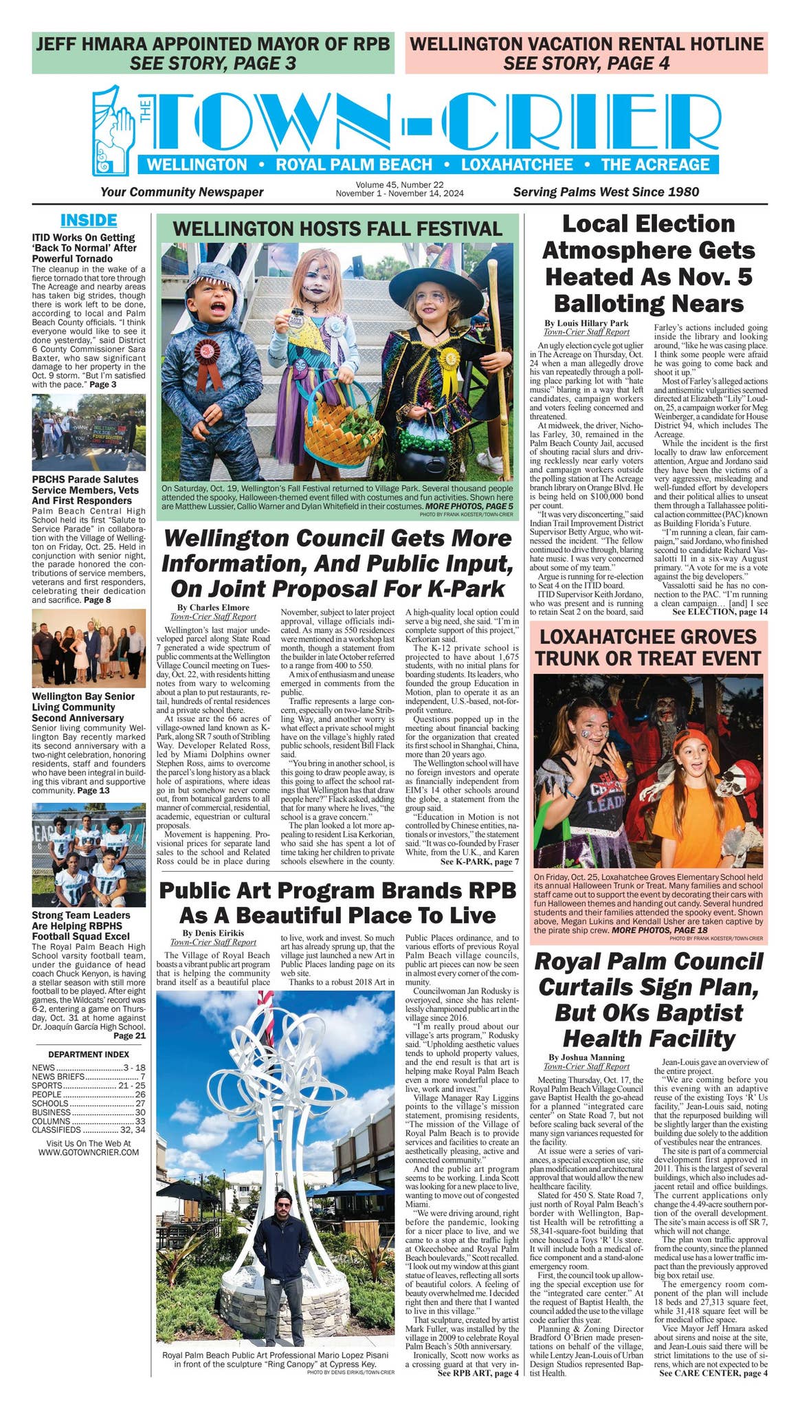 Town-Crier Newspaper November 1, 2024 by Wellington The Magazine LLC ...