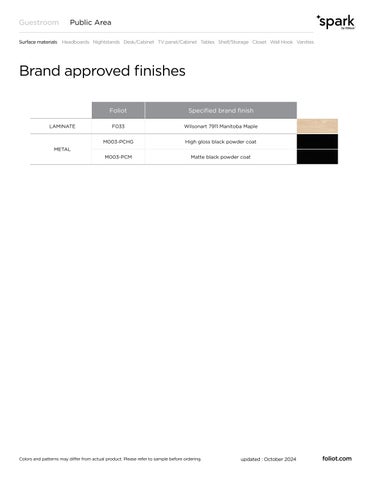 Spark Casegood Product 指南 第 3 页