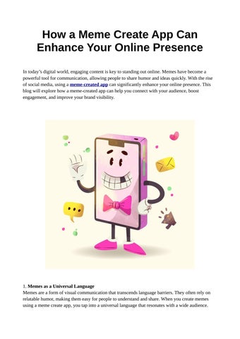 How a Meme Create App Can Enhance Your Online Presence