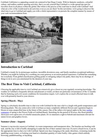 The Best Time to Visit Carlsbad, California and What to Do When You're There
