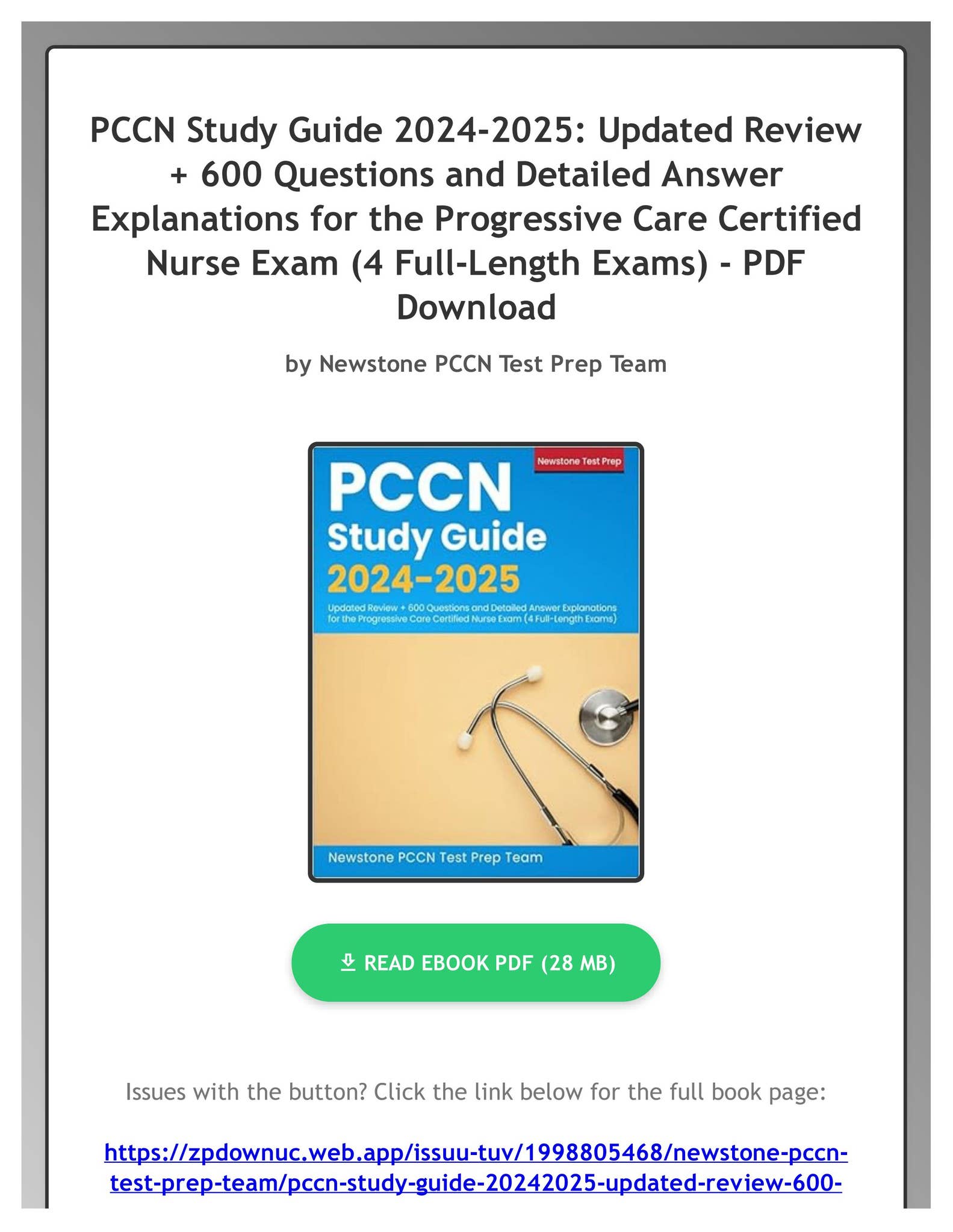 PDF PCCN Study Guide 2024-2025: Updated Review + 600 Questions and ...