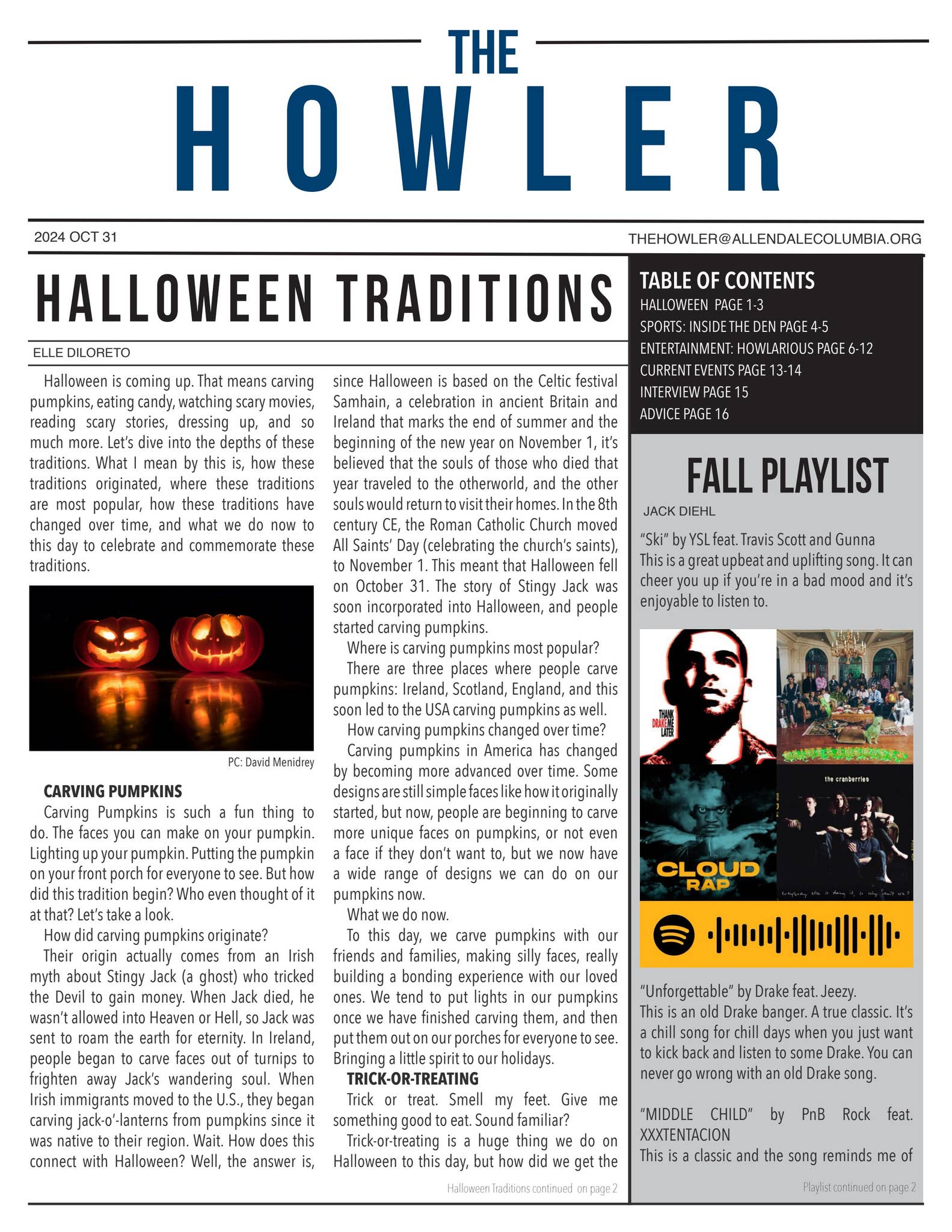 Howler October The Howler - October 24 by Allendale Columbia - Issuu