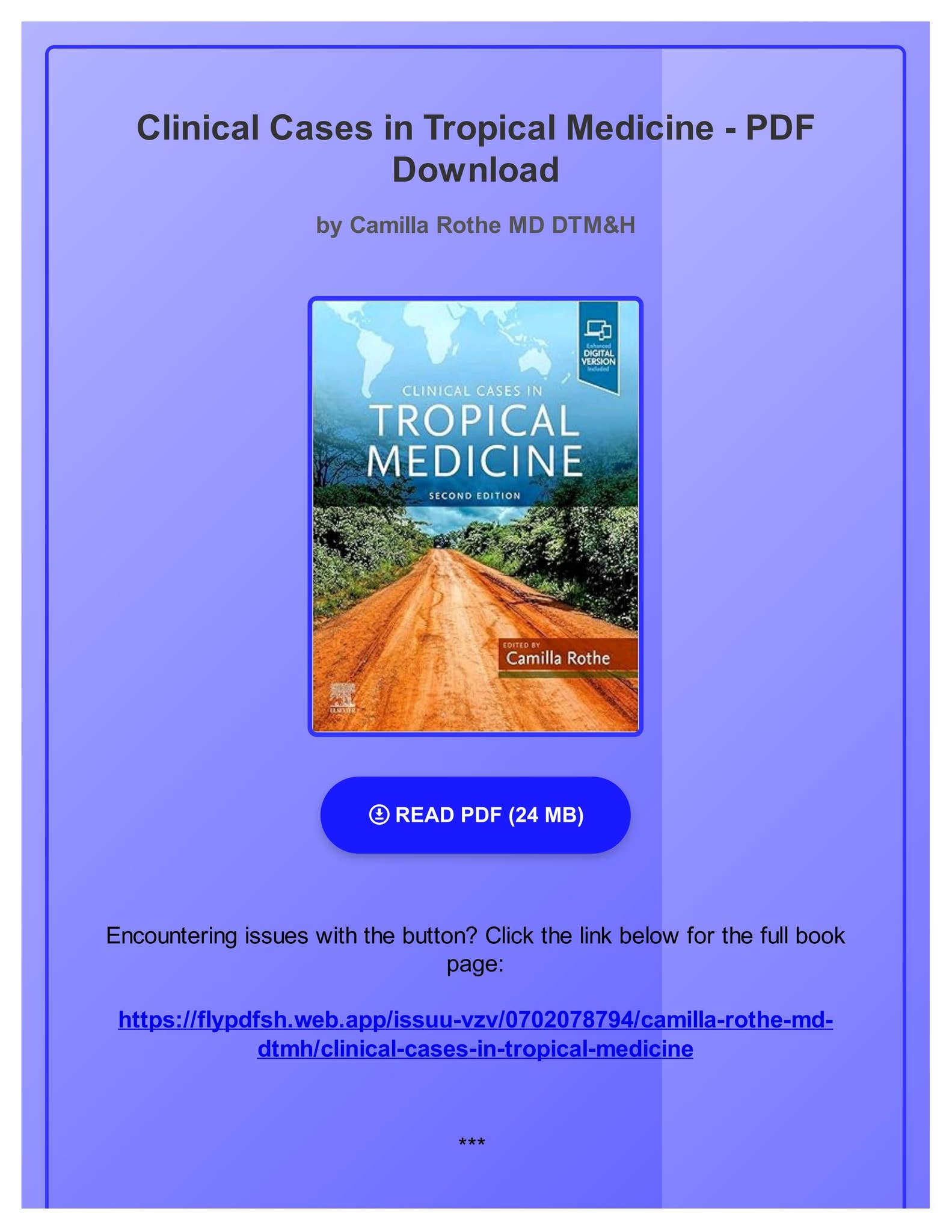 Clinical Cases in Tropical Medicine Rothe MD  DTM&amp;H， Camilla 518BrvH5pFL.jpg_BO30,255,255,