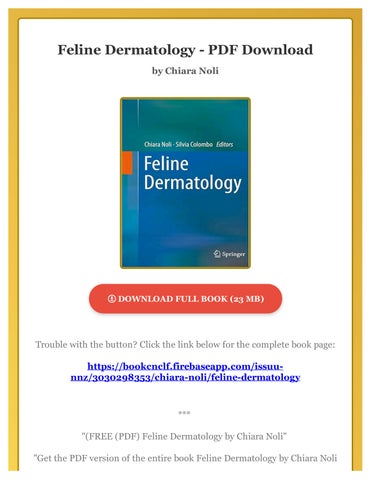 FREE (PDF) Small Animal Dermatology: A Color Atlas and