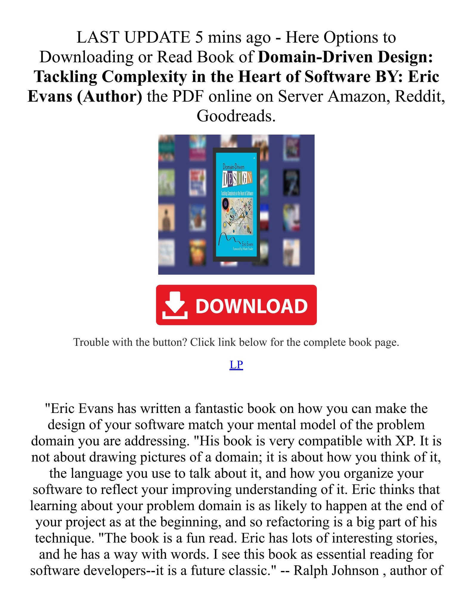 Domain Driven Design | Eric Evans | Book Review | Software