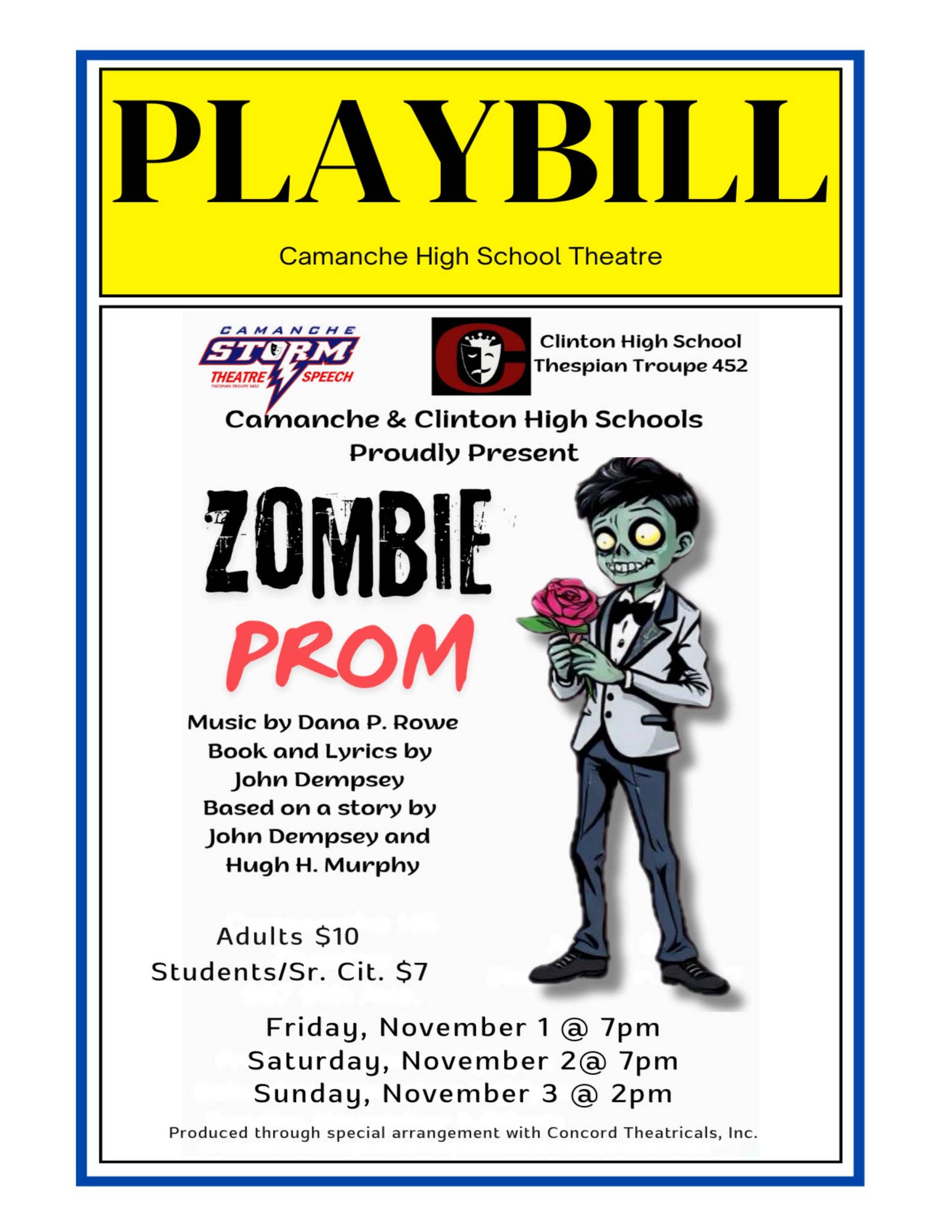 Zombie Prom Playbill by camancheFAB - Issuu