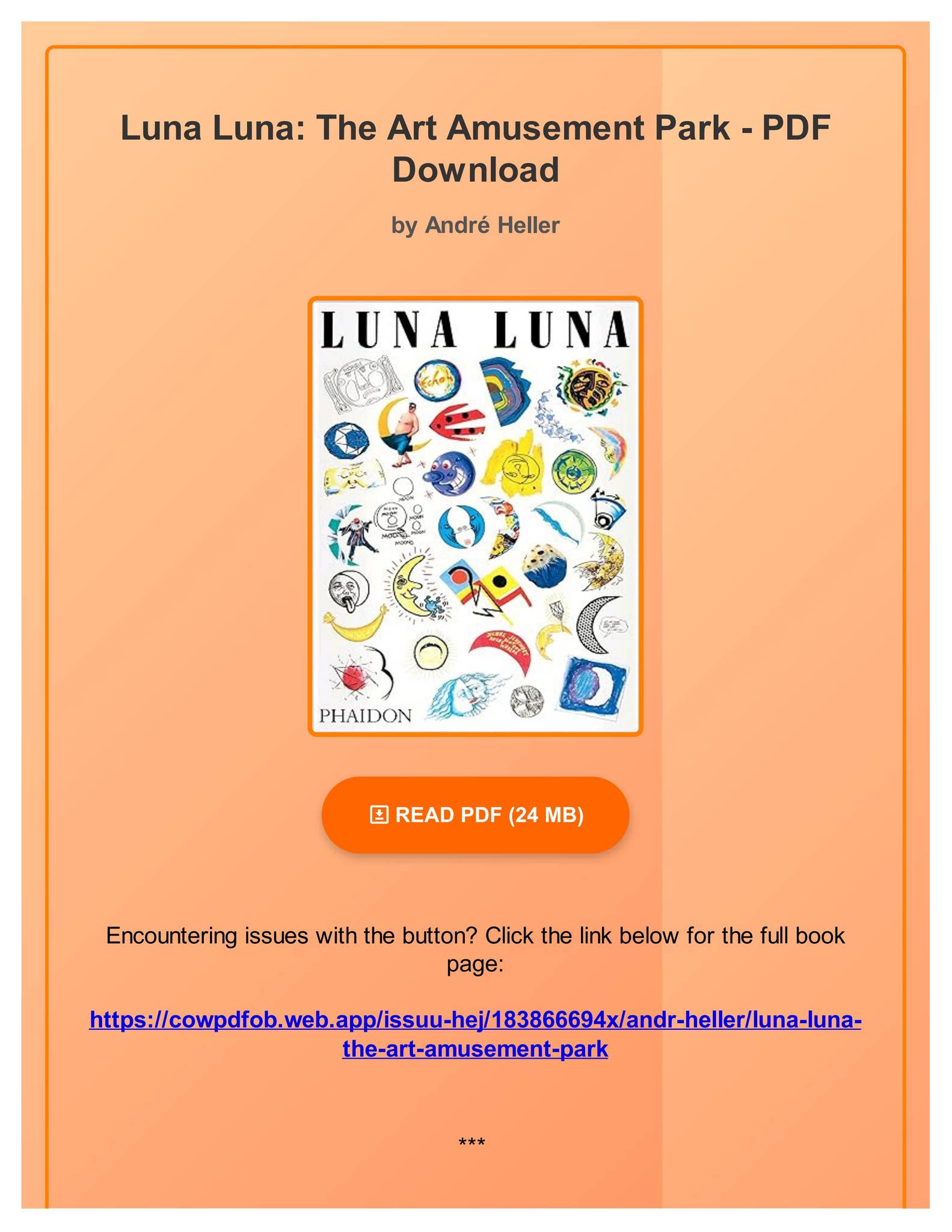 FREE PDF Luna Luna: The Art Amusement Park by André Heller