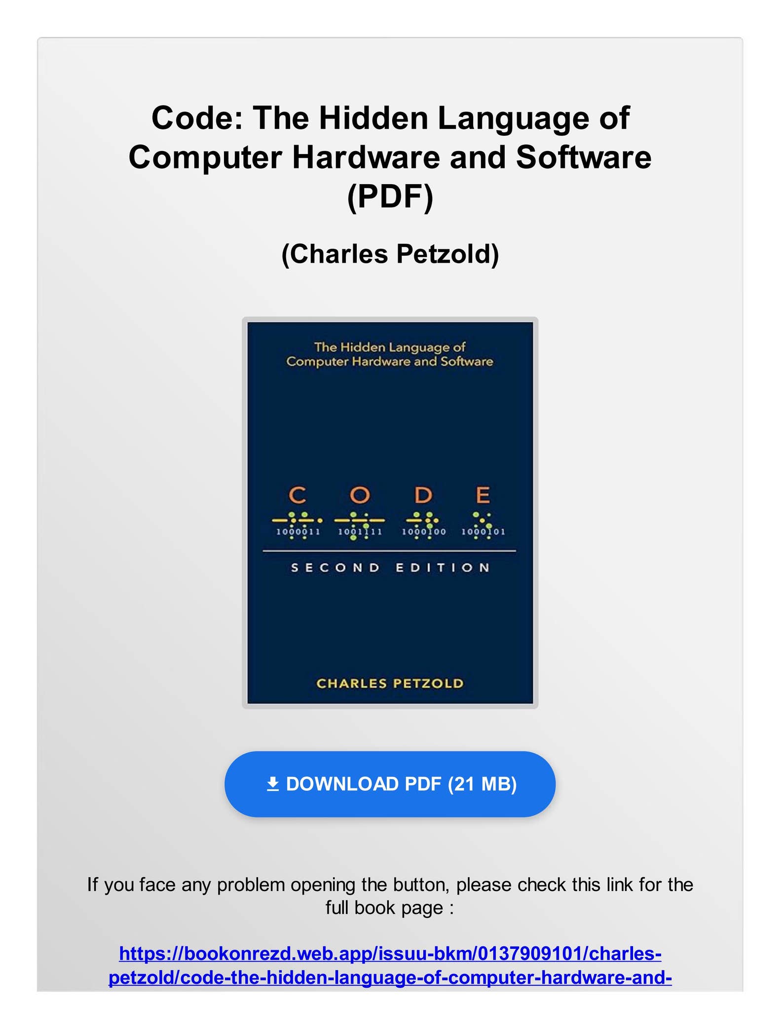 DOWNLOAD Code: The Hidden Language of Computer Hardware and