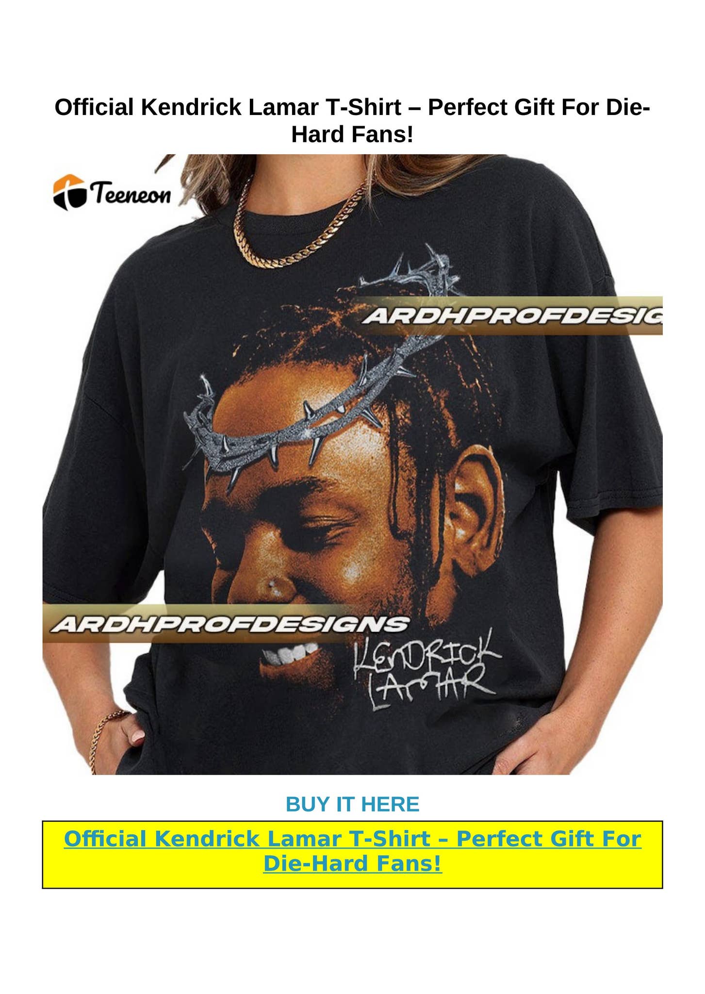 Official Kendrick Lamar T-Shirt – Perfect Gift For Die-Hard