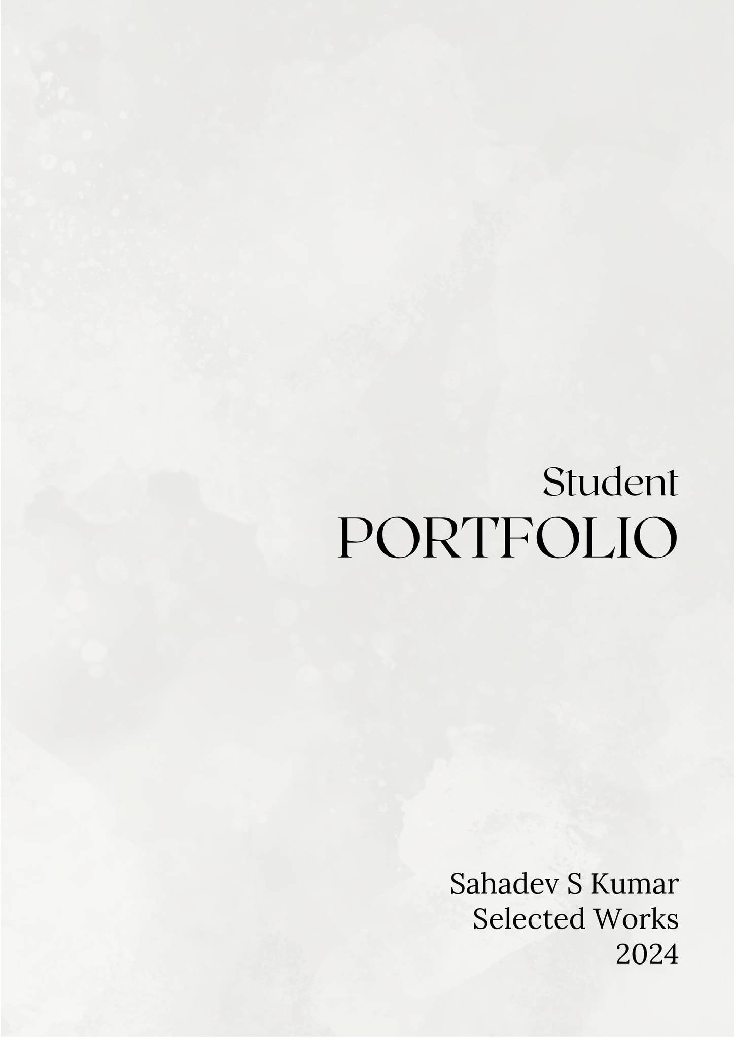 Sahadev S Kumar Student Portfolio by Sahadev S Kumar - Issuu