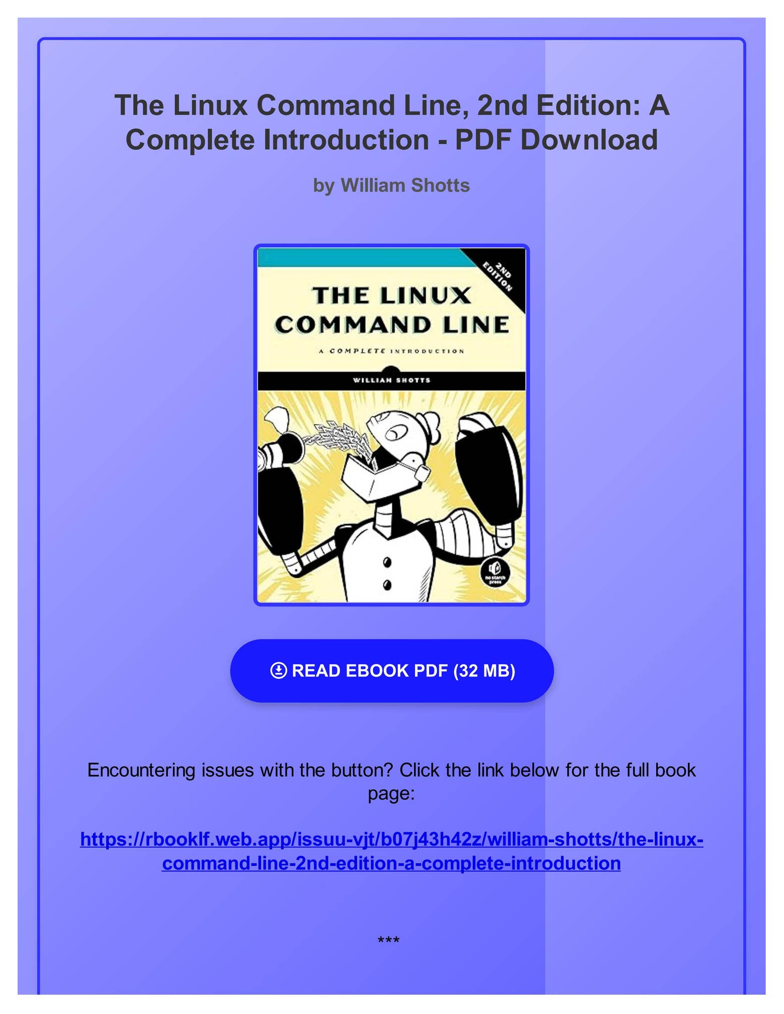 PDF Free The Linux Command Line, 2nd Edition: A Complete Introduction ...