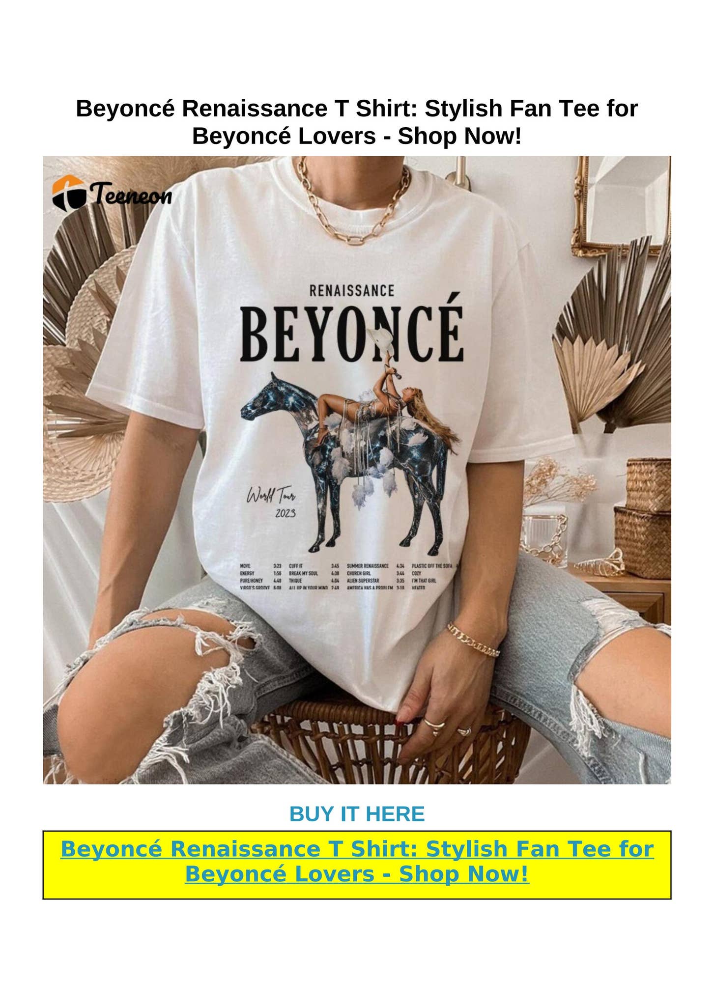 Beyoncé Renaissance T Shirt: Stylish Fan Tee for Beyoncé