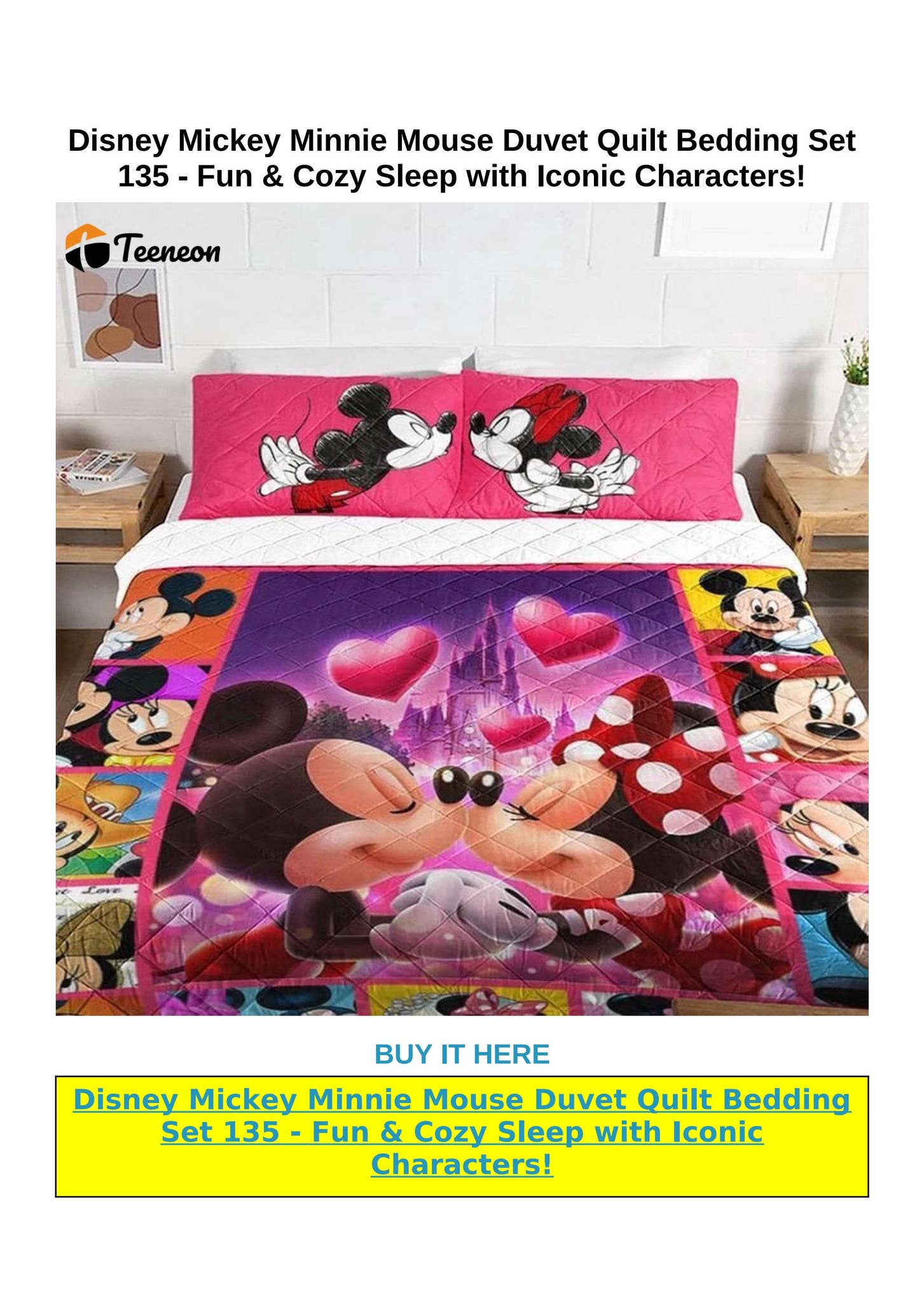 minnie mouse bedspread set