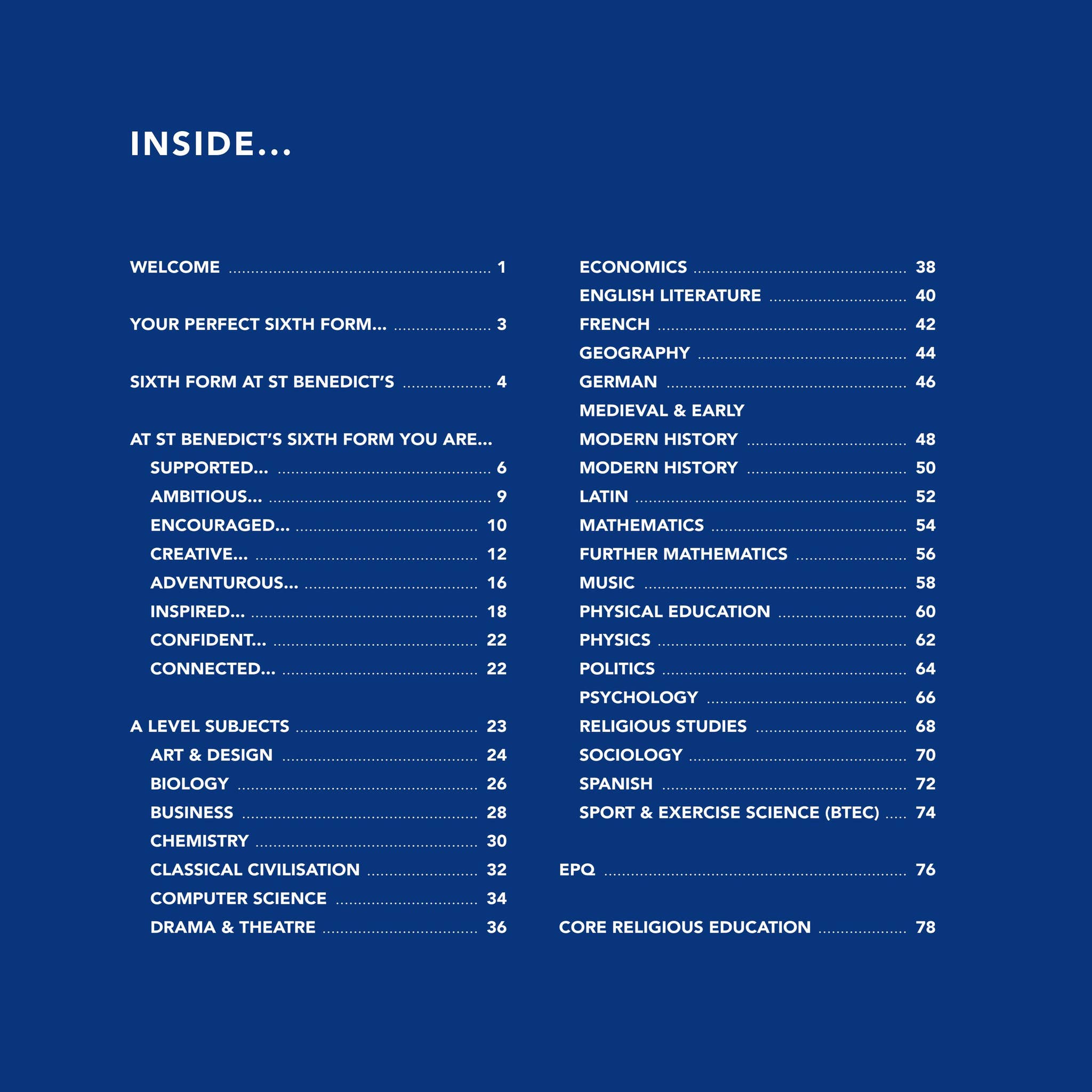 Sixth Form Prospectus 2024-2026 by St Benedict's School - Issuu