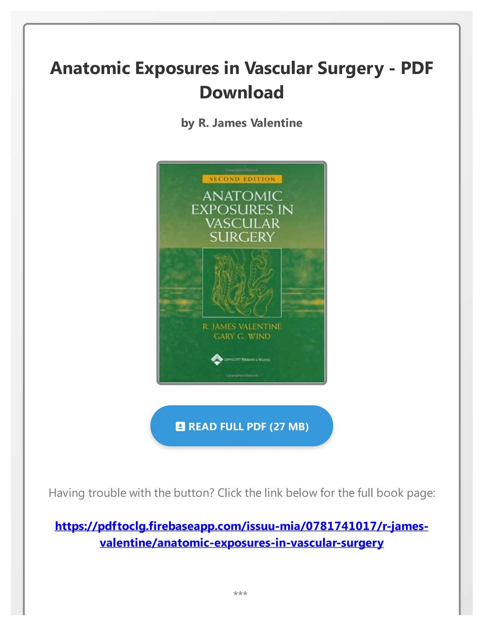 健康・医学 ANATOMIC EXPOSURES IN VASCULAR SURGERY Anatomic Exposures in Vascular Surgery: 9781451184723