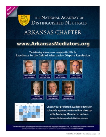The Arkansas Lawyer Fall 2024 第 23 页