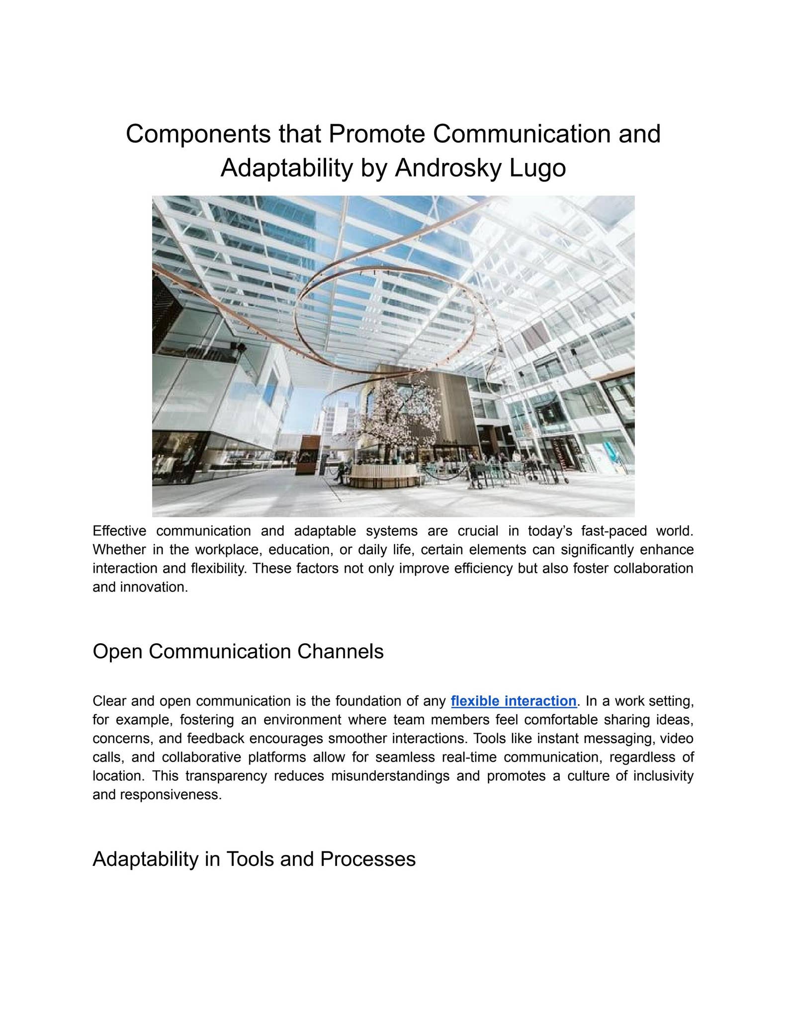 Components that Promote Communication and Adaptability by Androsky Lugo ...