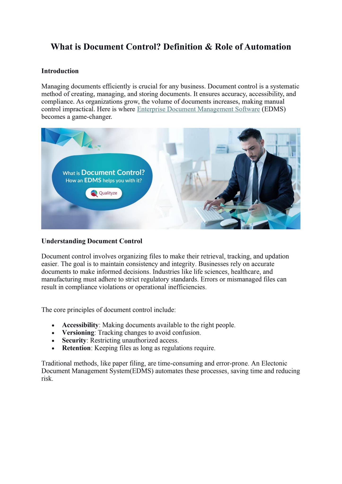 Electronic Document Management System (EDMS) Guide by Qualityze - Issuu