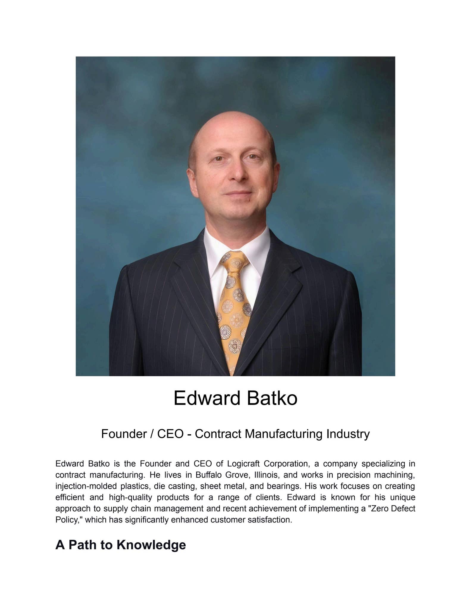 Biography of Edward Batko by Edward Batko - Issuu