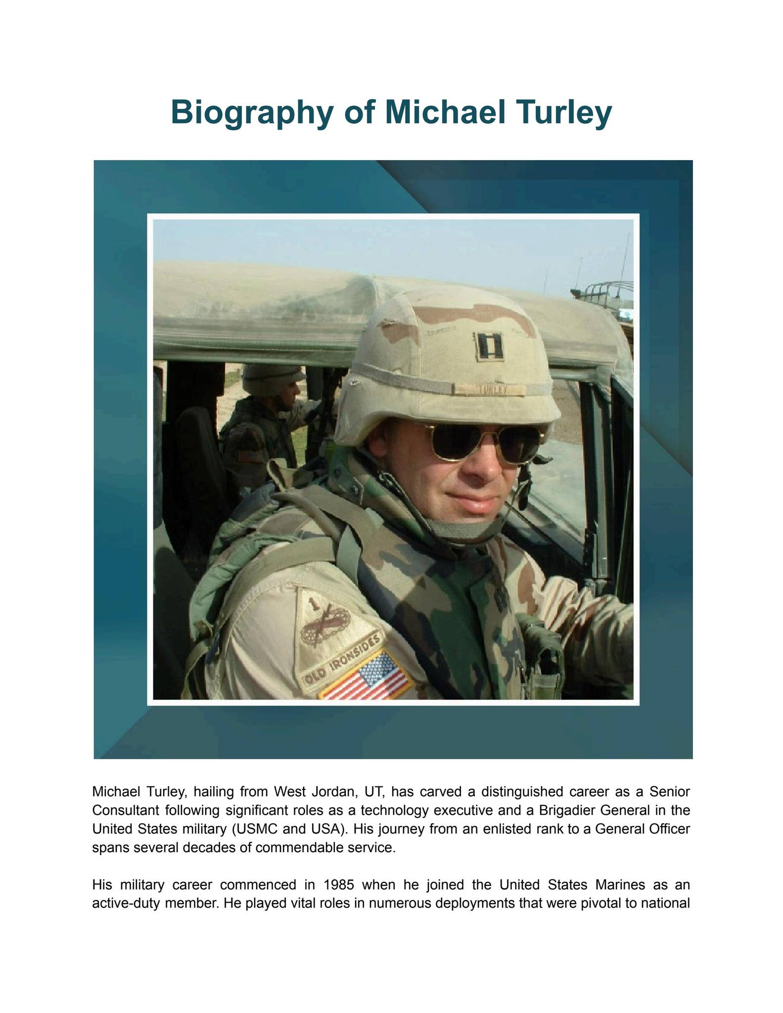 Biography of Michael Turley by Michael Turley - Issuu
