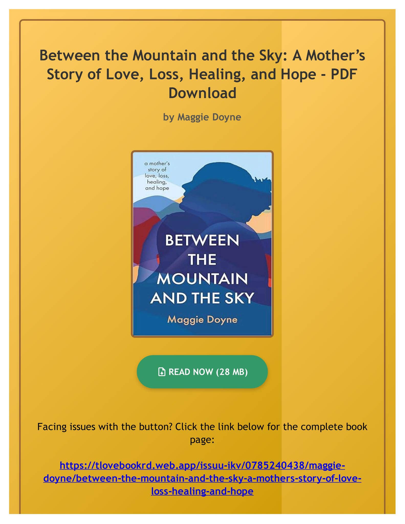 Between The Mountain And The Sky Documentary PDF EBOOK Between the Mountain and the Sky: A Mother’s Story of Love
