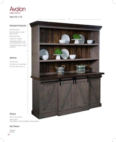 Amish Furniture Showcase Townline 家具 2024 目录 第 22 页