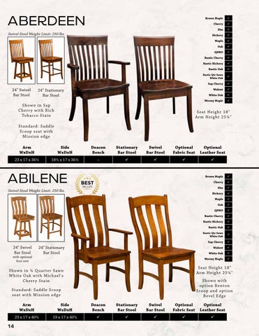 Amish Furniture Showcase Artisan Chairs 2024 家具目录 第 14 页