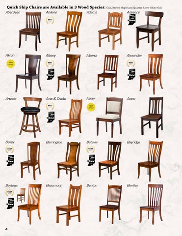 Amish Furniture Showcase Artisan Chairs 2024 家具目录 第 4 页