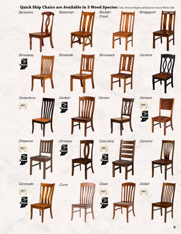 Amish Furniture Showcase Artisan Chairs 2024 家具目录 第 5 页