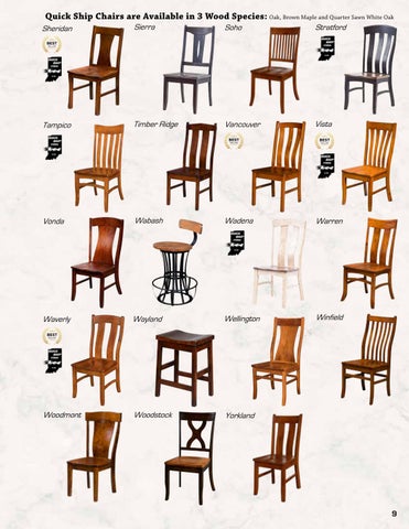 Amish Furniture Showcase Artisan Chairs 2024 家具目录 第 9 页
