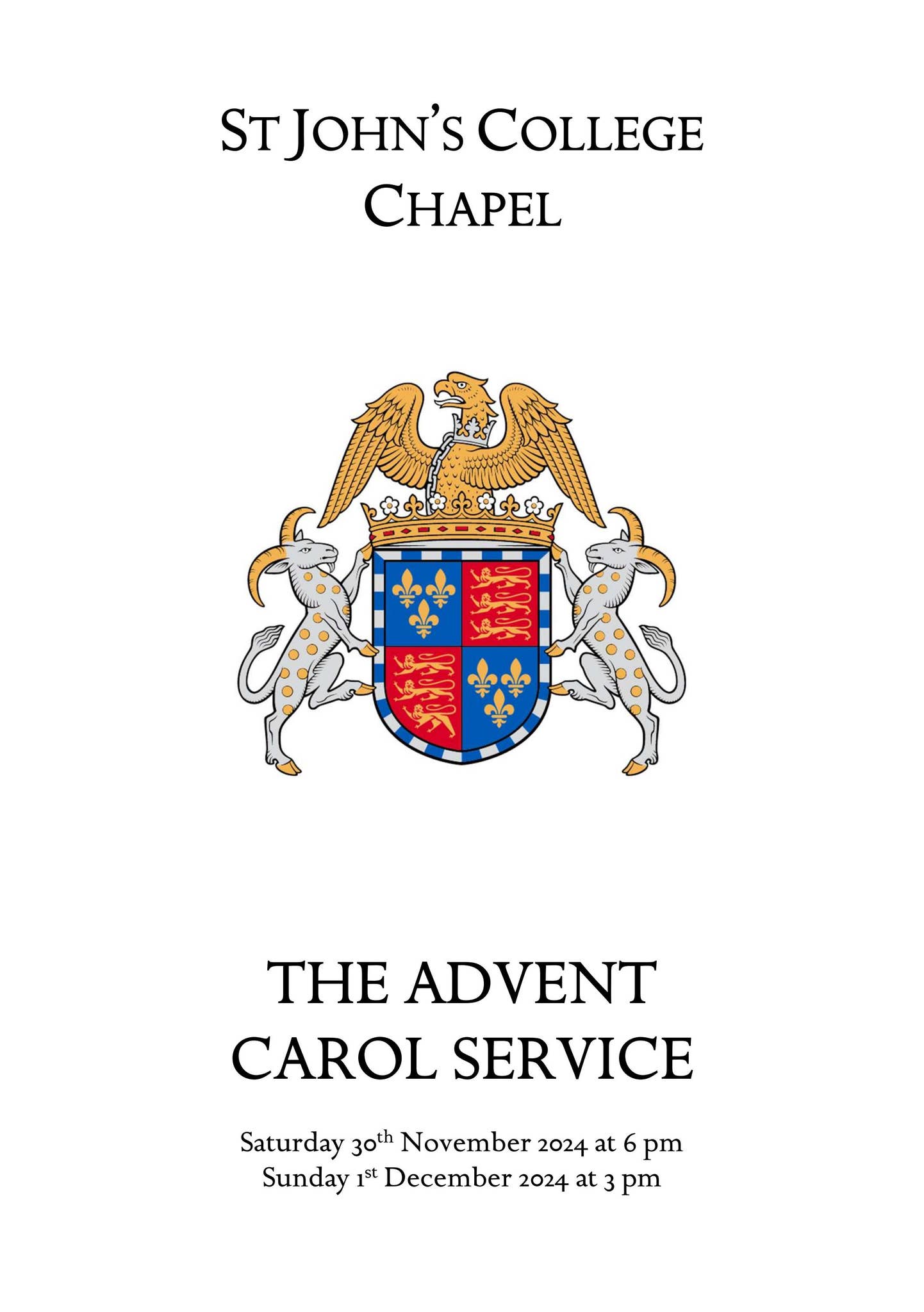 Advent Carol Service 2024 by St John's College, Cambridge Issuu
