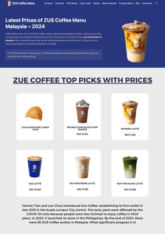 ZUS Coffee Menu: Prices & Top Picks Guide