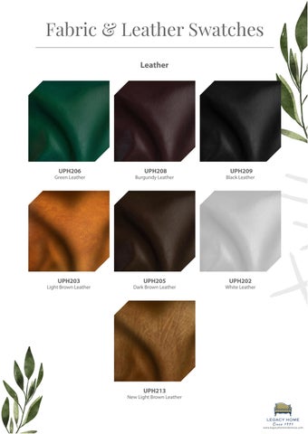 Legacy Home 家具目录 · 皮革 × 布艺 Swatches 第 3 页