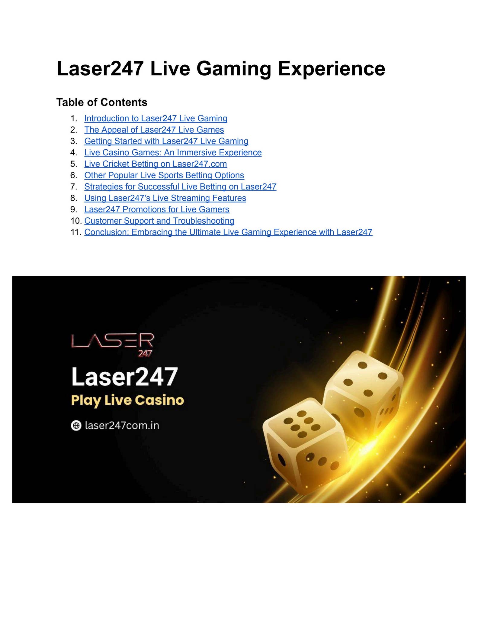 Laser247 Live Gaming Experience by Laser247 Com in - Issuu
