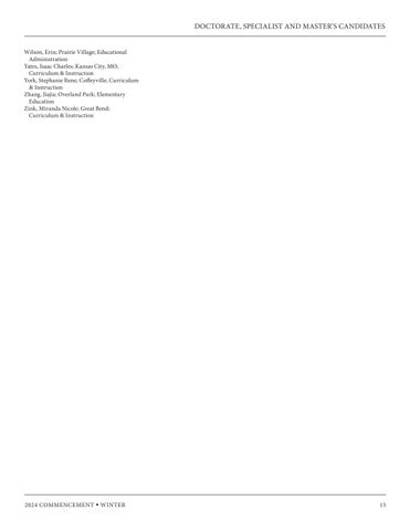 Emporia State University 冬季 2024 Commencement 第 15 页