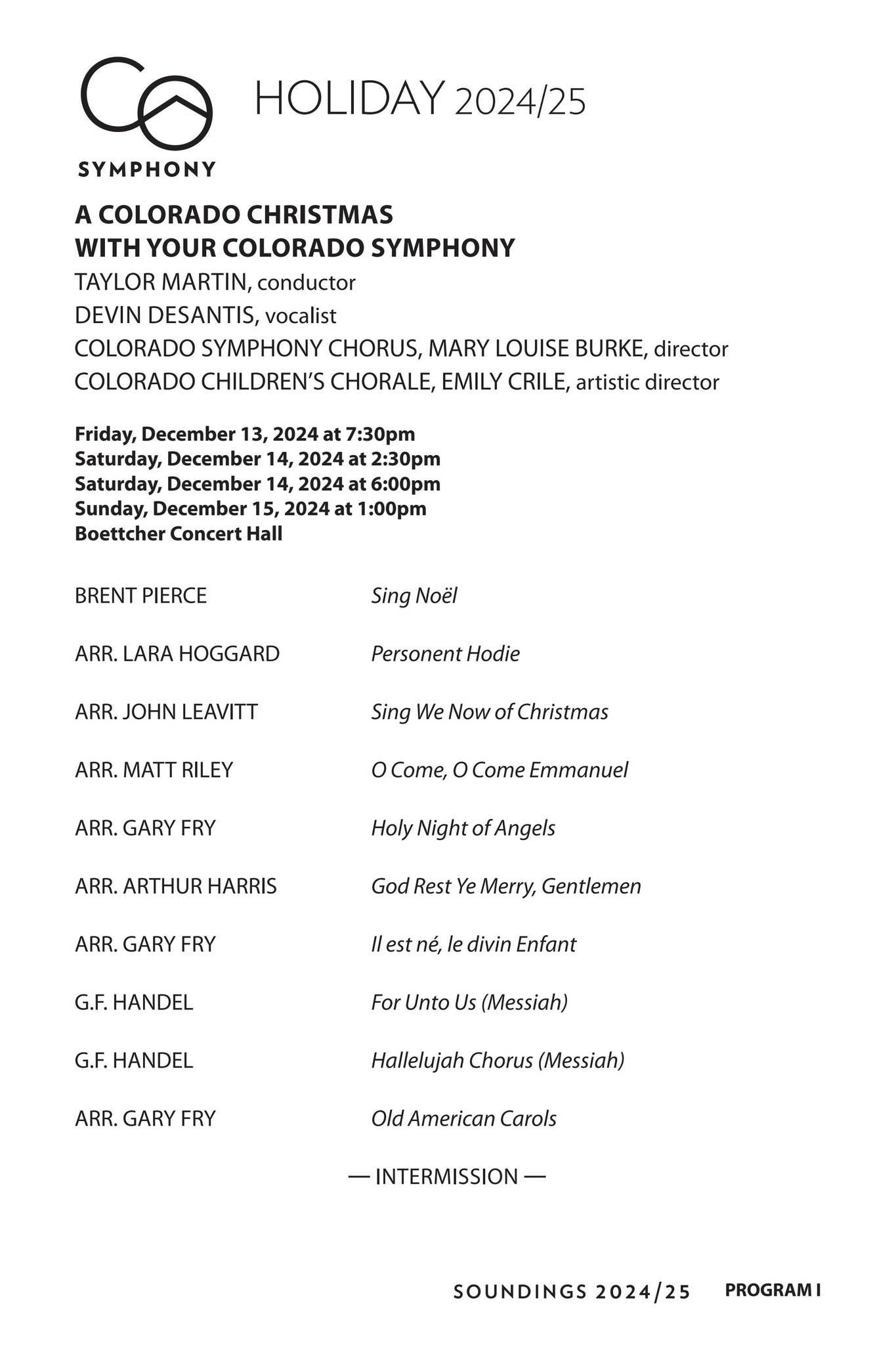 Program Notes: A Colorado Christmas 2024 by Colorado Symphony - Issuu