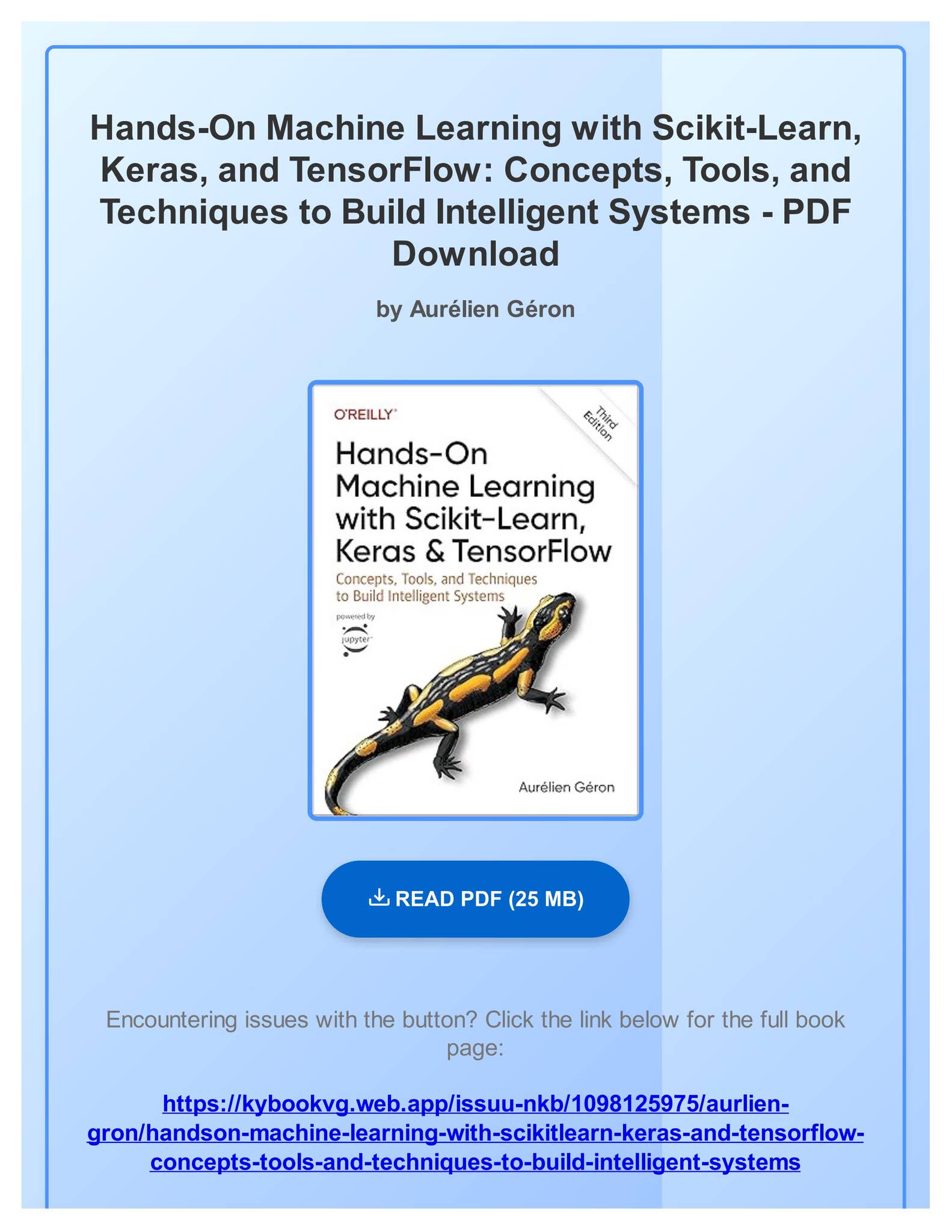 PDF Free Hands-On Machine Learning with Scikit-Learn, Keras