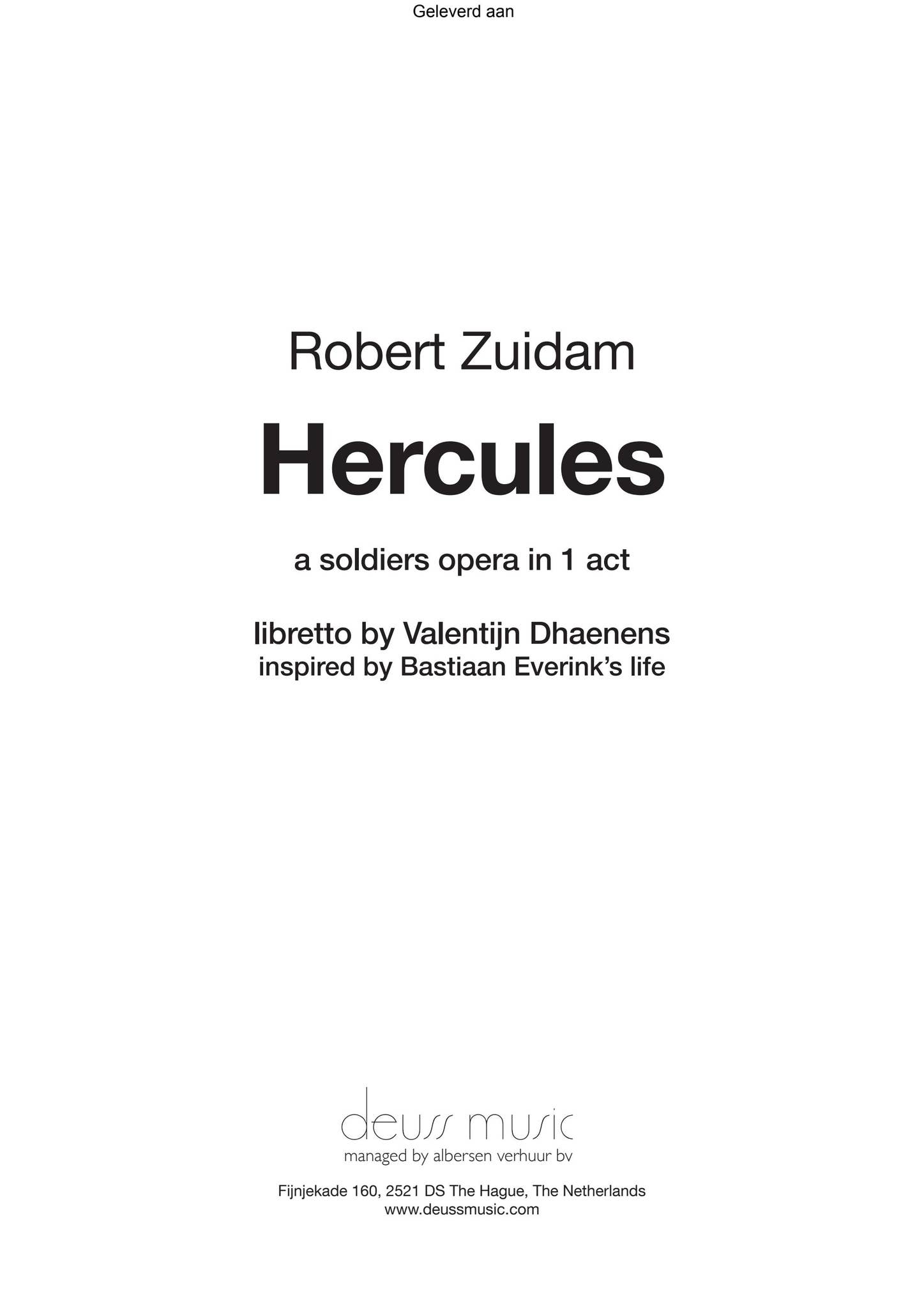 Zuidam_Hercules opera_Score_Extracts by Deuss Music - Issuu
