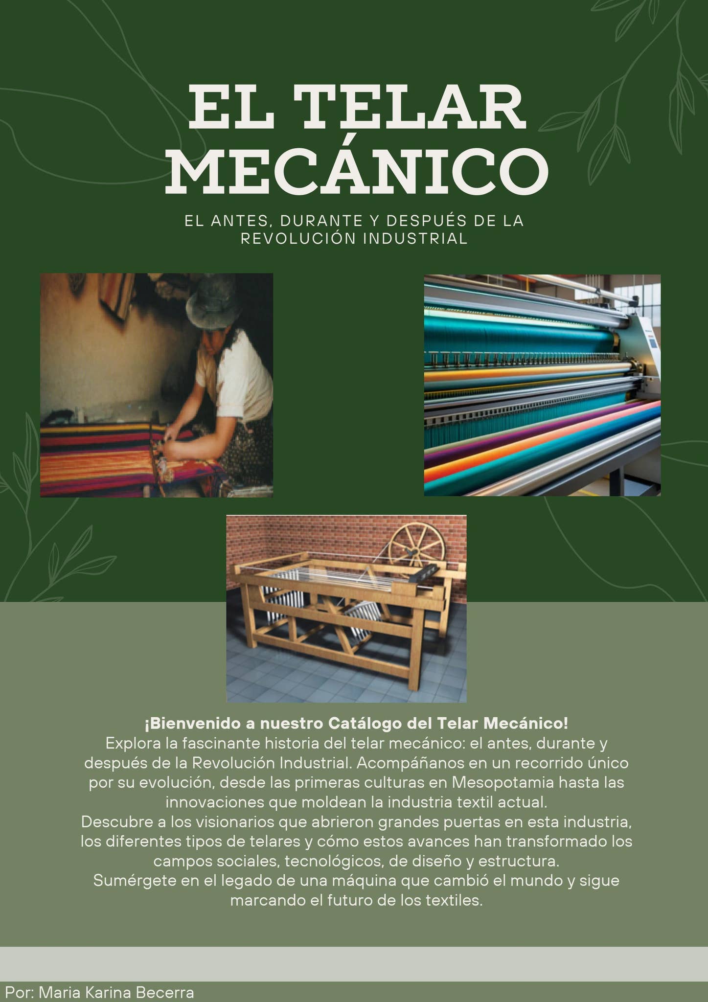 Telar Moderno Catálogo del Telar Mecánico. H.D by mkDis.industrial - Issuu