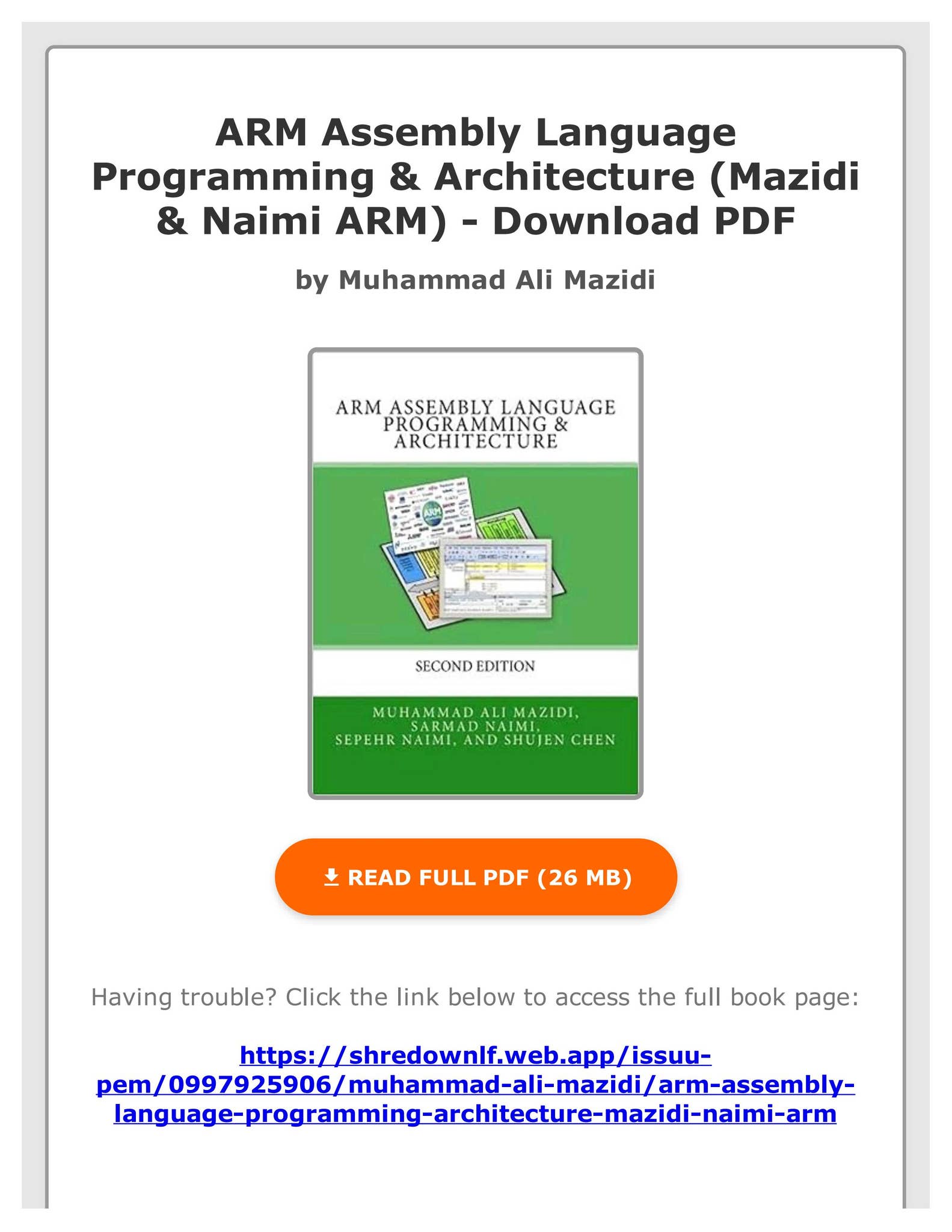 Ebook ARM Assembly Language Programming & Architecture