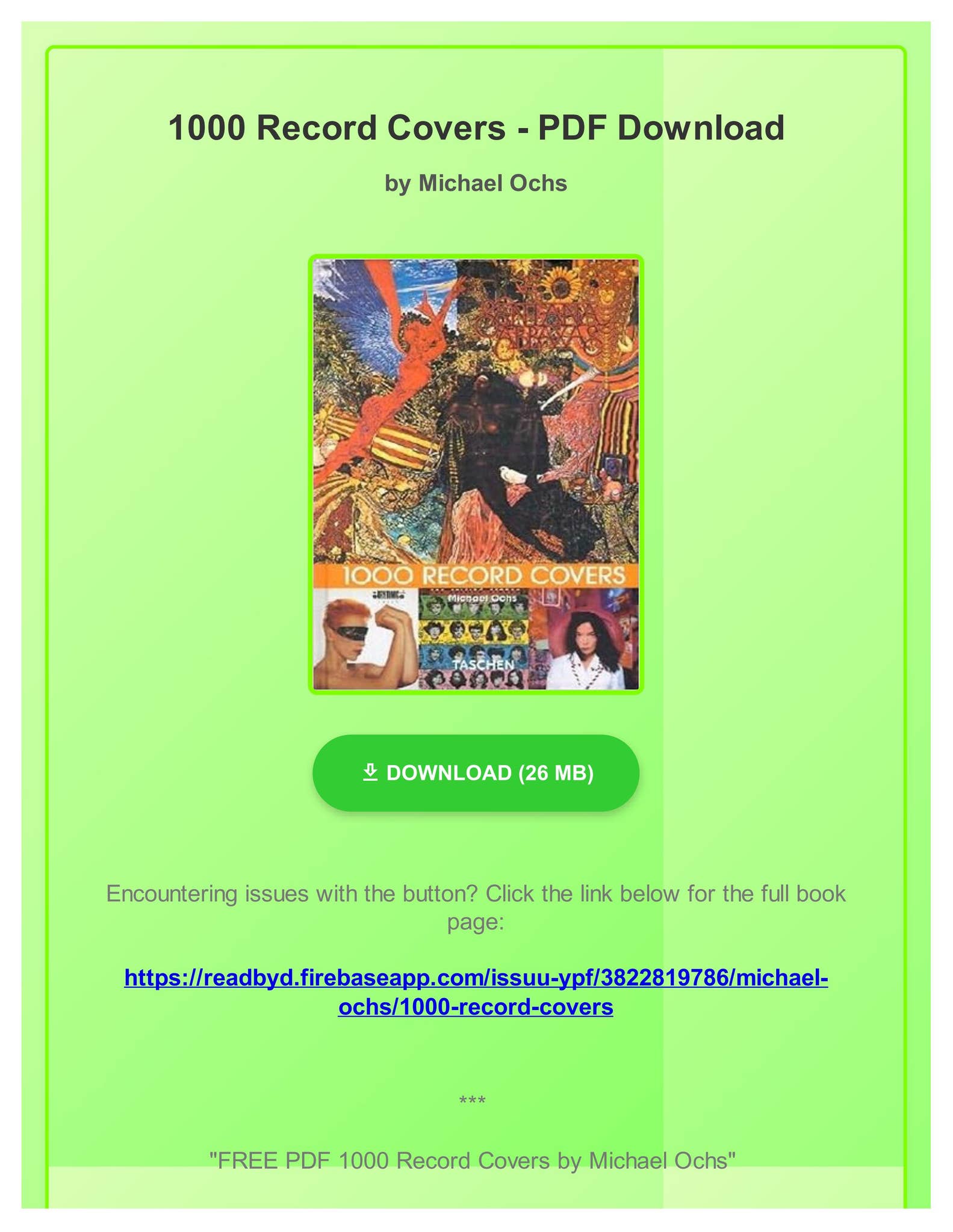 FREE PDF 1000 Record Covers by Michael Ochs by