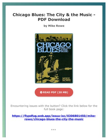 Free PDF Chicago Blues: The City & the Music by Mike