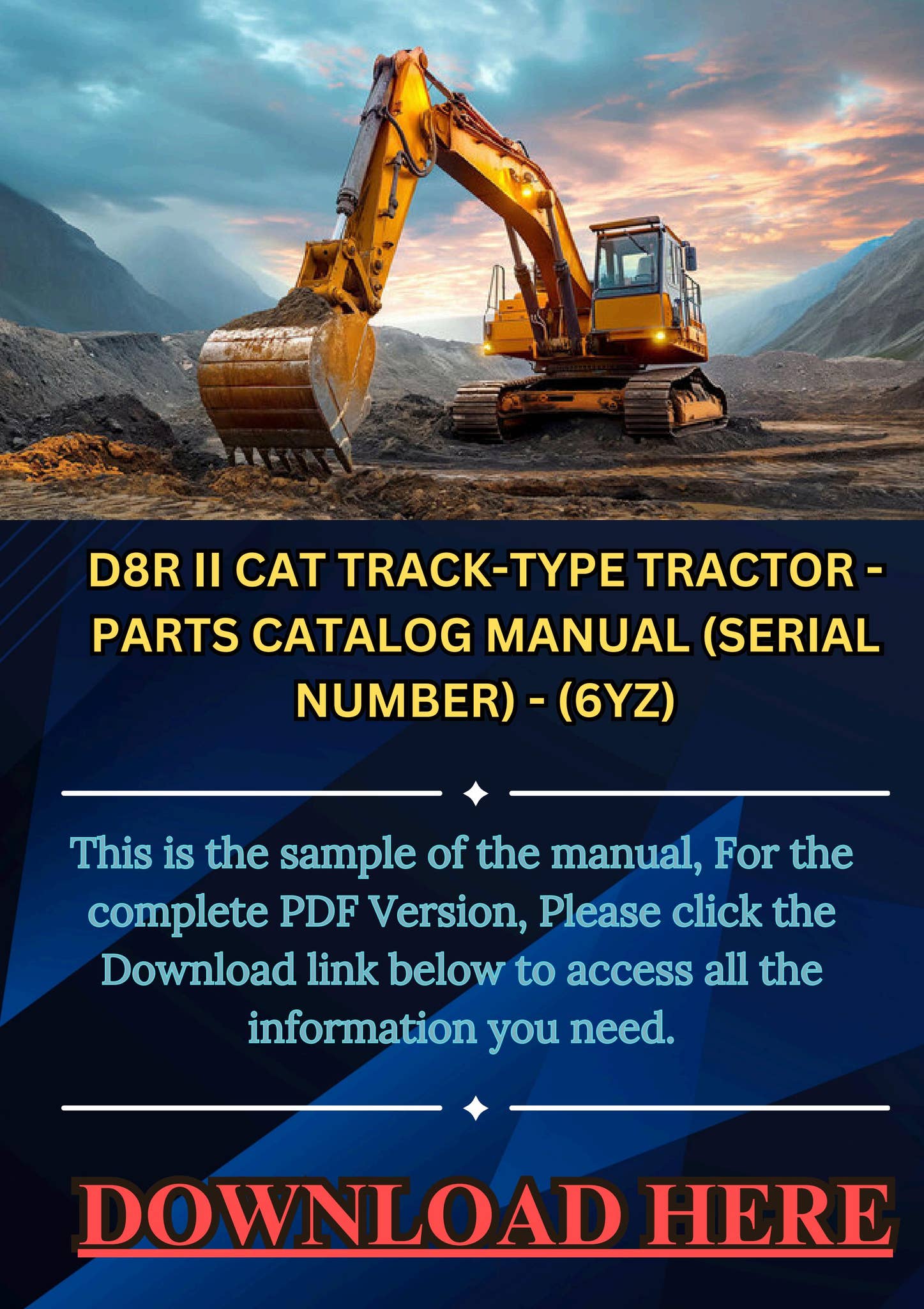 D8R II CAT TRACK-TYPE TRACTOR - PARTS CATALOG MANUAL (SERIAL