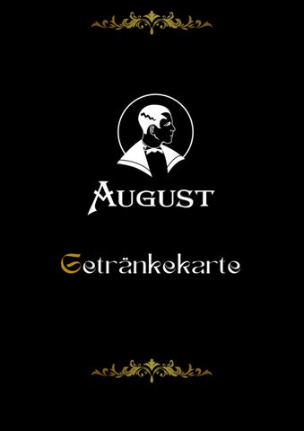Getränkekarte August Bar 