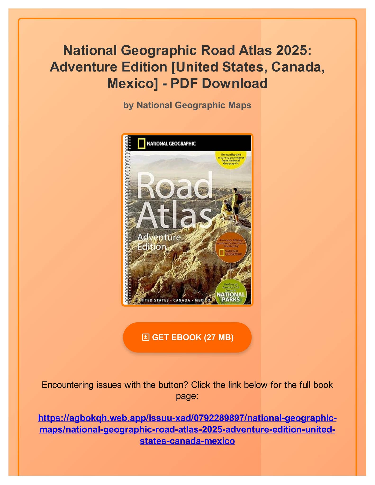 PDF Free National Geographic Road Atlas 2025: Adventure
